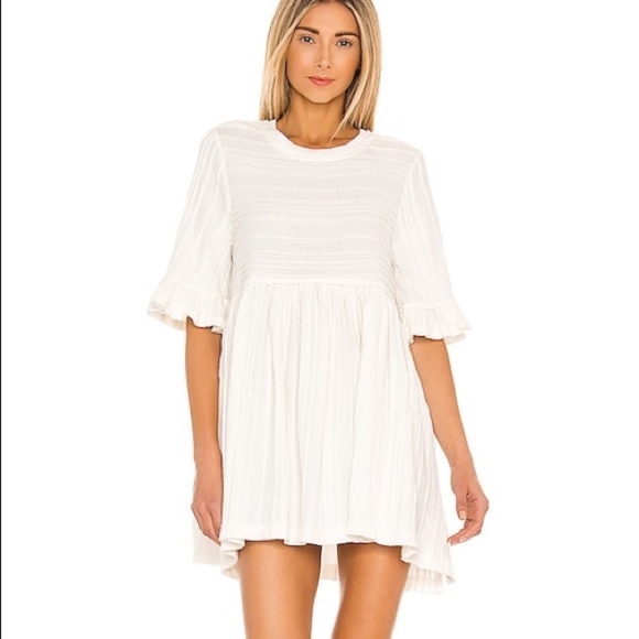 Free People Pleated Take A Spin Babydoll Tunic Dress Size Small New With Tags - Picture 4 of 14